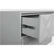 Riverbay Furniture Modern 5-Drawer Wood Geo Texture Chest in Gray