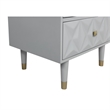 Riverbay Furniture Modern 5-Drawer Wood Geo Texture Chest in Gray