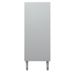 Riverbay Furniture Modern 5-Drawer Wood Geo Texture Chest in Gray