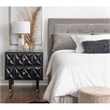Riverbay Furniture Two Drawer Wood Geo Texture Nightstand in Black