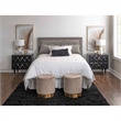 Riverbay Furniture Two Drawer Wood Geo Texture Nightstand in Black
