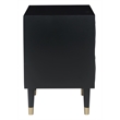 Riverbay Furniture Two Drawer Wood Geo Texture Nightstand in Black