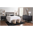 Riverbay Furniture Two Drawer Wood Geo Texture Nightstand in Black