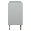 Riverbay Furniture Six Drawer Wood Geo Texture Dresser in Gray