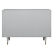 Riverbay Furniture Six Drawer Wood Geo Texture Dresser in Gray