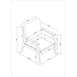 Riverbay Furniture Wood Outdoor Chat Set in Blue