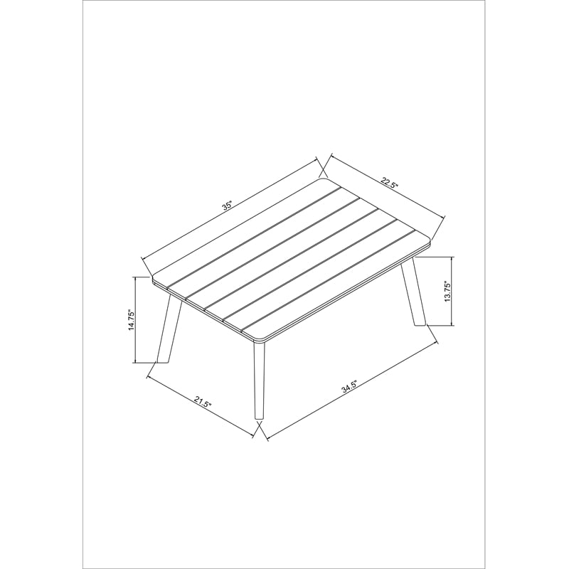 Riverbay Furniture Wood Outdoor Chat Set in Blue