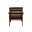 Riverbay Furniture Wood Outdoor Chat Set in Blue