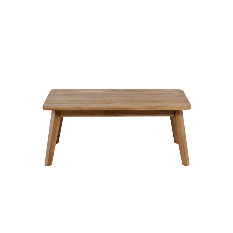 Riverbay Furniture Wood Outdoor Chat Set in Blue