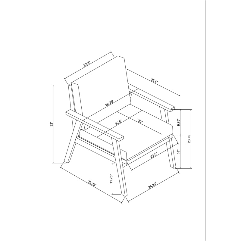 Riverbay Furniture Wood Outdoor Chat Set in Gray
