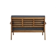 Riverbay Furniture Wood Outdoor Chat Set in Gray