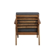 Riverbay Furniture Wood Outdoor Chat Set in Gray