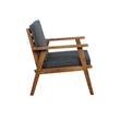 Riverbay Furniture Wood Outdoor Chat Set in Gray