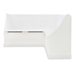 Riverbay Furniture Wood Corner Breakfast Nook in White