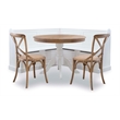 Riverbay Furniture Wood Corner Breakfast Nook in White