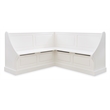 Riverbay Furniture Wood Corner Breakfast Nook in White