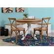 Riverbay Furniture Backless Wood Two Tone Breakfast Nook in Natural and White