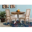Riverbay Furniture Backless Wood Two Tone Breakfast Nook in Natural and White