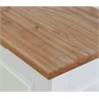 Riverbay Furniture Backless Wood Two Tone Breakfast Nook in Natural and White