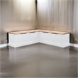 Riverbay Furniture Backless Wood Two Tone Breakfast Nook in Natural and White