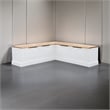 Riverbay Furniture Backless Wood Two Tone Breakfast Nook in Natural and White