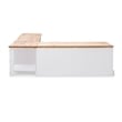Riverbay Furniture Backless Wood Two Tone Breakfast Nook in Natural and White