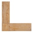 Riverbay Furniture Backless Wood Two Tone Breakfast Nook in Natural and White