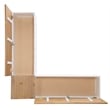 Riverbay Furniture Backless Wood Two Tone Breakfast Nook in Natural and White
