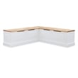 Riverbay Furniture Backless Wood Two Tone Breakfast Nook in Natural and White