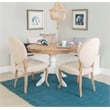 Riverbay Furniture Backless Wood Corner Breakfast Nook in White