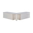 Riverbay Furniture Backless Wood Corner Breakfast Nook in White