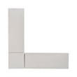 Riverbay Furniture Backless Wood Corner Breakfast Nook in White