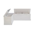 Riverbay Furniture Backless Wood Corner Breakfast Nook in White