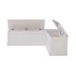 Riverbay Furniture Backless Wood Corner Breakfast Nook in White