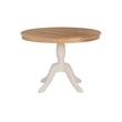 Riverbay Furniture Corner Storage Nook with 2Tone Round Table White/Natural Wood