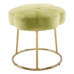 Riverbay Furniture 17.75&quot Transitional Fabric Accent Vanity Stool in Green