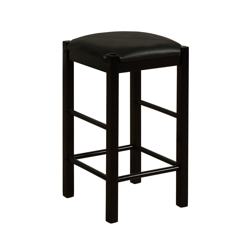 Riverbay Furniture Three Piece Wood Faux Marble Tavern Set in Black