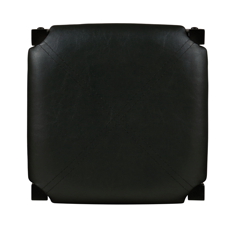 Riverbay Furniture Three Piece Wood Faux Marble Tavern Set in Black