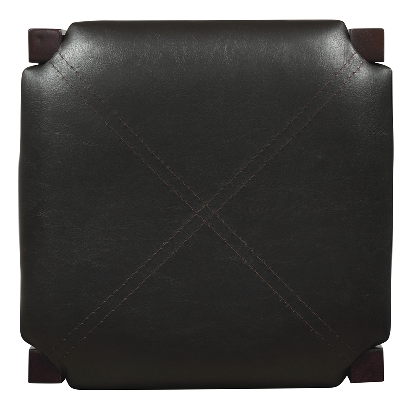 Riverbay Furniture Five Piece Wood Faux Marble Tavern Set in Espresso