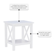 Riverbay Furniture Wood End Table in Antique White