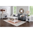 Riverbay Furniture Wood End Table in Antique White