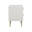Riverbay Furniture Wood Two Drawer Nightstand in White