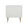 Riverbay Furniture Wood Two Drawer Nightstand in White