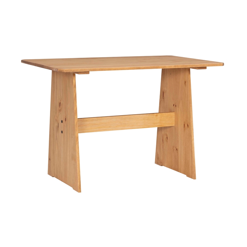 Riverbay Furniture Transitional Wood Corner Dining Nook Set in Natural