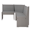 Riverbay Furniture Transitional  Wood Corner Dining Nook Set in Gray