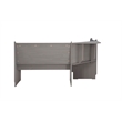 Riverbay Furniture Transitional  Wood Corner Dining Nook Set in Gray