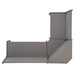 Riverbay Furniture Transitional  Wood Corner Dining Nook Set in Gray