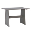 Riverbay Furniture Transitional  Wood Corner Dining Nook Set in Gray