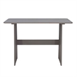 Riverbay Furniture Transitional  Wood Corner Dining Nook Set in Gray
