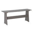 Riverbay Furniture Transitional  Wood Corner Dining Nook Set in Gray